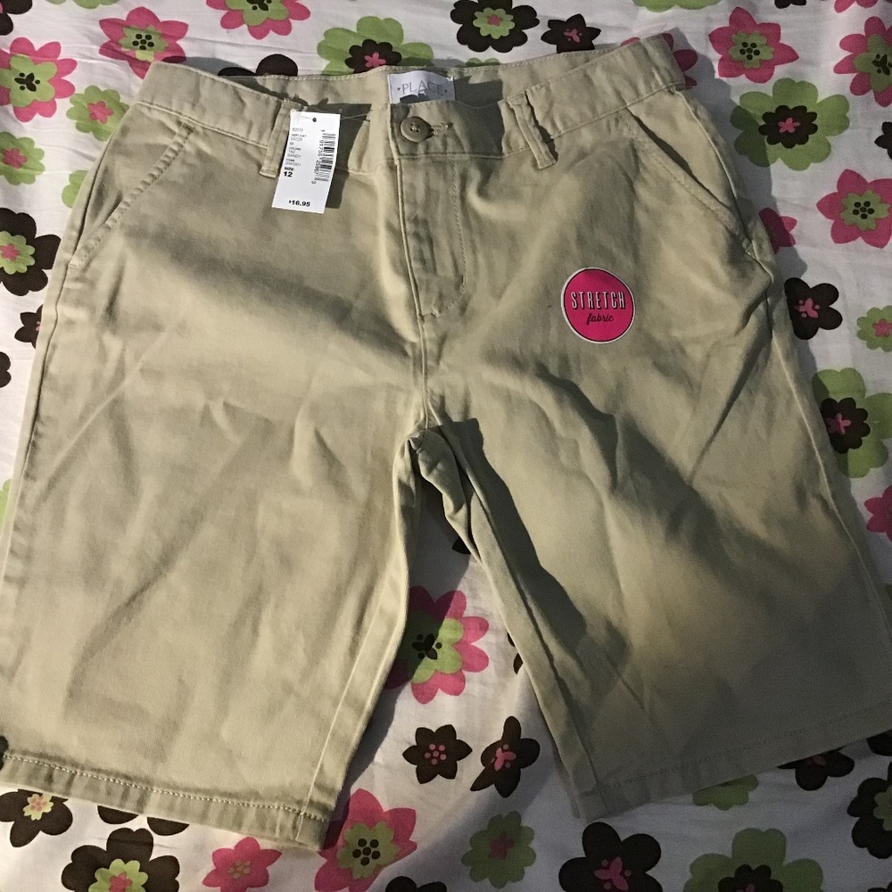 tan Bermuda shorts